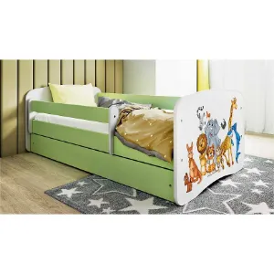 Obrazek Łóżko dziecięce Babydreams+SZ+M zielony 80x180 zwierzęta