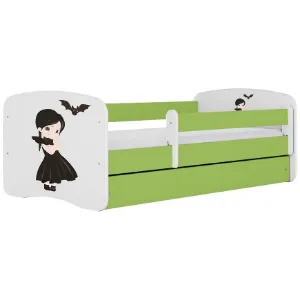 Łóżko dziecięce Babydreams+SZ+M zielony 70x140 Wednesday