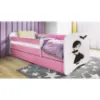 Obrazek Łóżko dziecięce Babydreams+SZ+M różowy 80x180 Wednesday