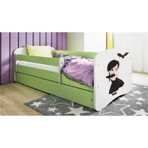 Obrazek Łóżko dziecięce Babydreams+SZ+M zielony 80x180 Wednesday