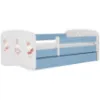 Obrazek Łóżko dziecięce Babydreams+SZ+M niebieski 70x140 tańczące króliczki