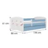 Obrazek Łóżko dziecięce Babydreams+SZ+M niebieski 70x140 tańczące króliczki