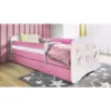 Obrazek Łóżko dziecięce Babydreams+SZ+M różowy 80x160 tańczące króliczki