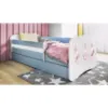 Obrazek Łóżko dziecięce Babydreams+SZ+M niebieski 80x180 tańczące króliczki