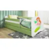 Obrazek Łóżko dziecięce Babydreams+SZ+M zielony 70x140 syrenka