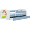 Obrazek Łóżko dziecięce Babydreams+SZ+M niebieski 80x180 syrenka