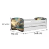 Obrazek Łóżko dziecięce Babydreams+SZ+M biały 80x160 statek
