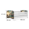 Obrazek Łóżko dziecięce Babydreams+SZ+M biały 80x180 statek