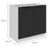 Obrazek Szafka Kuchenna Aria-Bl/Wh Anti Fingerprint 80d 2f Bb