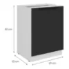 Obrazek Szafka Kuchenna Aria-Bl/Wh Anti Fingerprint 60d 1f Bb