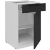 Obrazek Szafka Kuchenna Aria-Bl/Wh Anti Fingerprint 50d 1f 1s Bb