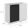 Obrazek Szafka Kuchenna Aria-Bl/Wh Anti Fingerprint 105 Nd 1f Bb