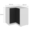Obrazek Szafka Kuchenna Aria-Bl/Wh Anti Fingerprint 90x90 Dn 2f Bb