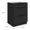 Obrazek Szafka Kuchenna Aria-Bl/Bl Anti Fingerprint 60d 3s Bb