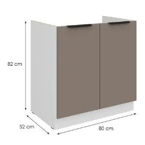 Obrazek Szafka Kuchenna Aria-Ta/Wh Anti Fingerprint 80zl 2f Bb