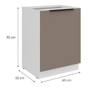Obrazek Szafka Kuchenna Aria-Ta/Wh Anti Fingerprint 60d 1f Bb