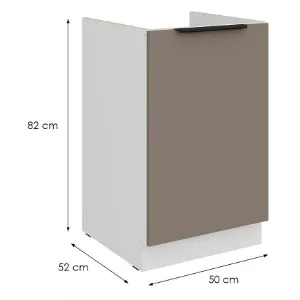 Obrazek Szafka Kuchenna Aria-Ta/Wh Anti Fingerprint 50zl 1f Bb