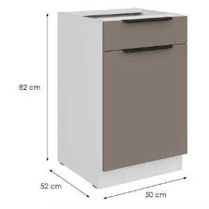 Obrazek Szafka Kuchenna Aria-Ta/Wh Anti Fingerprint 50d 1f 1s Bb