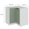 Obrazek Szafka Kuchenna Aria-Sa/Wh Anti Fingerprint 90x90 Dn 2f Bb