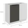 Obrazek Szafka Kuchenna Aria-Gr/Wh Anti Fingerprint 105 Nd 1f Bb
