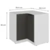 Obrazek Szafka Kuchenna Aria-Gr/Wh Anti Fingerprint 90x90 Dn 2f Bb