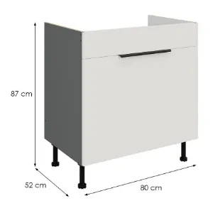 Obrazek Szafka Kuchenna Aria-Wh/Ant Anti Fingerprint 80zl 1s Bb