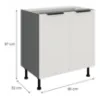 Obrazek Szafka Kuchenna Aria-Wh/Ant Anti Fingerprint 80d 2f Bb