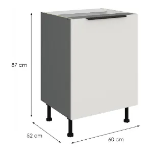 Obrazek Szafka Kuchenna Aria-Wh/Ant Anti Fingerprint 60d 1f Bb