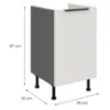 Obrazek Szafka Kuchenna Aria-Wh/Ant Anti Fingerprint 50zl 1f Bb