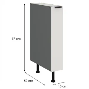 Obrazek Szafka Kuchenna Aria-Wh/Ant Anti Fingerprint 15d Cargo Bb