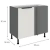 Obrazek Szafka Kuchenna Aria-Wh/Ant Anti Fingerprint 105 Nd 1f Bb