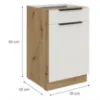 Obrazek Szafka Kuchenna Aria-Wh/Ar Anti Fingerprint 50d 1f 1s Bb
