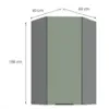 Obrazek Szafka Kuchenna Aria-Sa/Ant Anti Fingerprint 60x60 Gn-108 1f (45°)