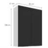 Obrazek Szafka Kuchenna Aria-Bl/Wh Anti Fingerprint 80g-108 2f