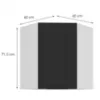 Obrazek Szafka Kuchenna Aria-Bl/Wh Anti Fingerprint 60x60 Gn-72 1f (45°)