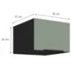 Obrazek Szafka Kuchenna Aria-Sa/Bl Anti Fingerprint 50 Nagu-36 1f