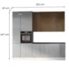Obrazek Kuchnia Luxeo 260 Cm Lakier Grey/Blatic Set 7