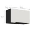 Obrazek Szafka Kuchenna Aria-Wh/Bl Anti Fingerprint 60gu-36 1f