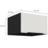 Obrazek Szafka Kuchenna Aria-Wh/Bl Anti Fingerprint 60 Nagu-36 1f