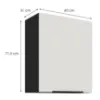 Obrazek Szafka Kuchenna Aria-Wh/Bl Anti Fingerprint 60g-72 1f