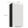 Obrazek Szafka Kuchenna Aria-Wh/Bl Anti Fingerprint 60g-108 1f