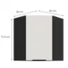 Obrazek Szafka Kuchenna Aria-Wh/Bl Anti Fingerprint 60x60 Gn-72 1f (45°)