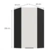 Obrazek Szafka Kuchenna Aria-Wh/Bl Anti Fingerprint 60x60 Gn-108 1f (45°)