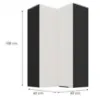 Obrazek Szafka Kuchenna Aria-Wh/Bl Anti Fingerprint 60x60 Gn-108 2f (90°)