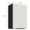 Obrazek Szafka Kuchenna Aria-Wh/Bl Anti Fingerprint 50g-72 1f