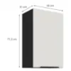 Obrazek Szafka Kuchenna Aria-Wh/Bl Anti Fingerprint 45g-72 1f