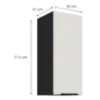 Obrazek Szafka Kuchenna Aria-Wh/Bl Anti Fingerprint 30g-72 1f