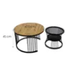 Obrazek Zestaw Stolików Pmc-2506 Naturalny/Czarny