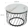 Obrazek Stolik Pmc-Ct2516-2 Biały Marmur/Czarny