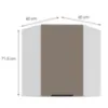 Obrazek Szafka Kuchenna Aria-Ta/Wh Anti Fingerprint 60x60 Gn-72 1f (45°)